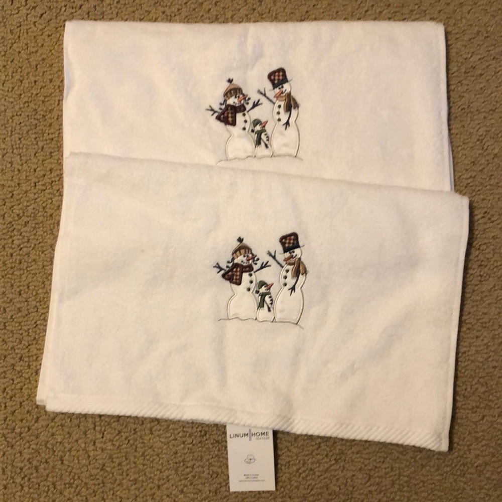 🎅🏽Linum Home Snowman Towel Set